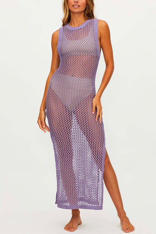 Zephyra | Seamless Bikini Cover-Up Dress with Side Slit