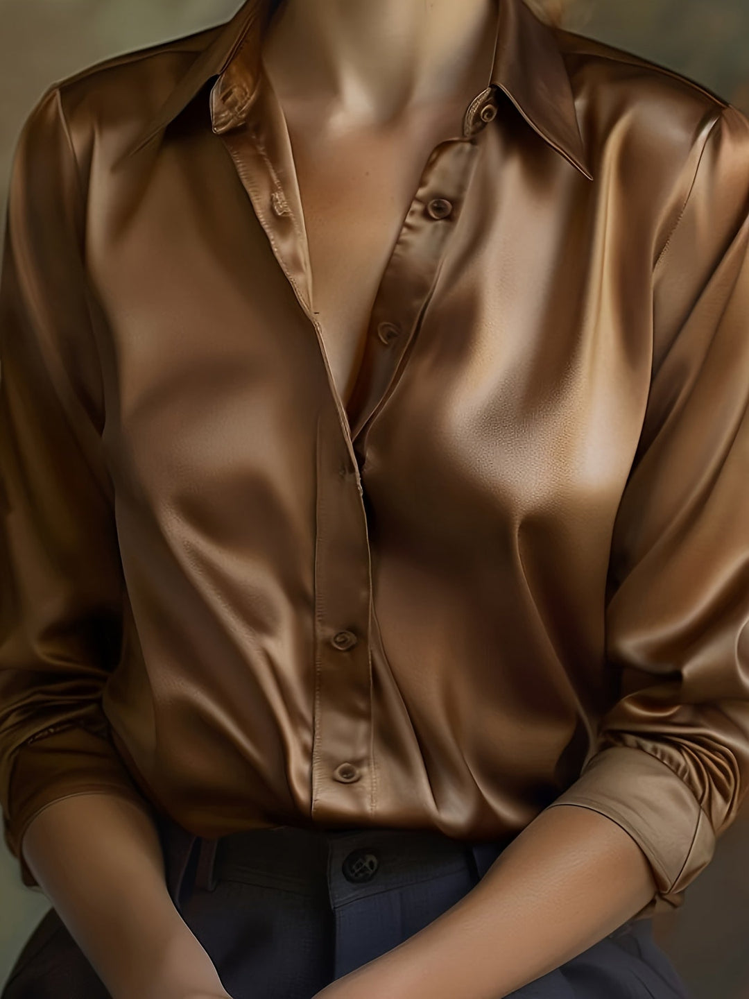 Luxury Blouse for Women with Button Closure and Long Sleeves