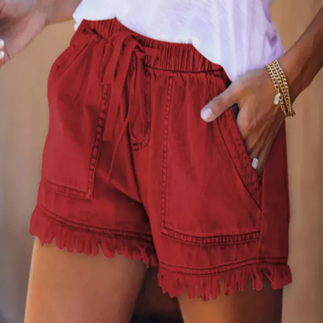 Women's Lightweight Shorts with Pockets and Elastic Waistband