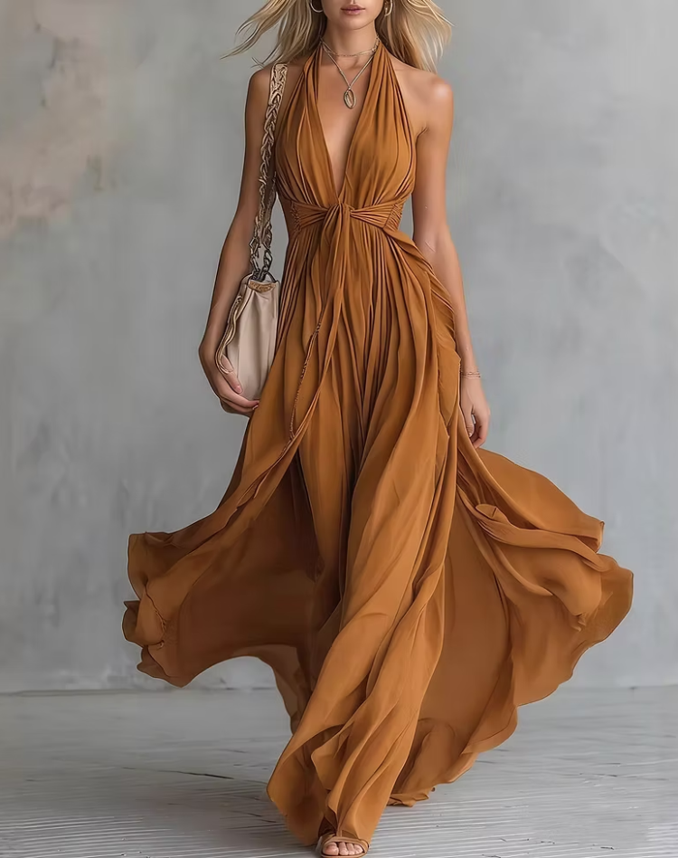 Maxi Dress for Women with Chiffon and Flowing Fit