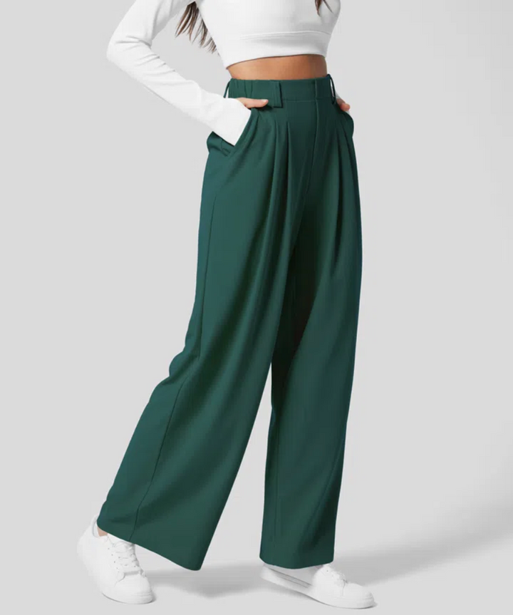 Dewi | Elegant Elastic High-Waist Pants