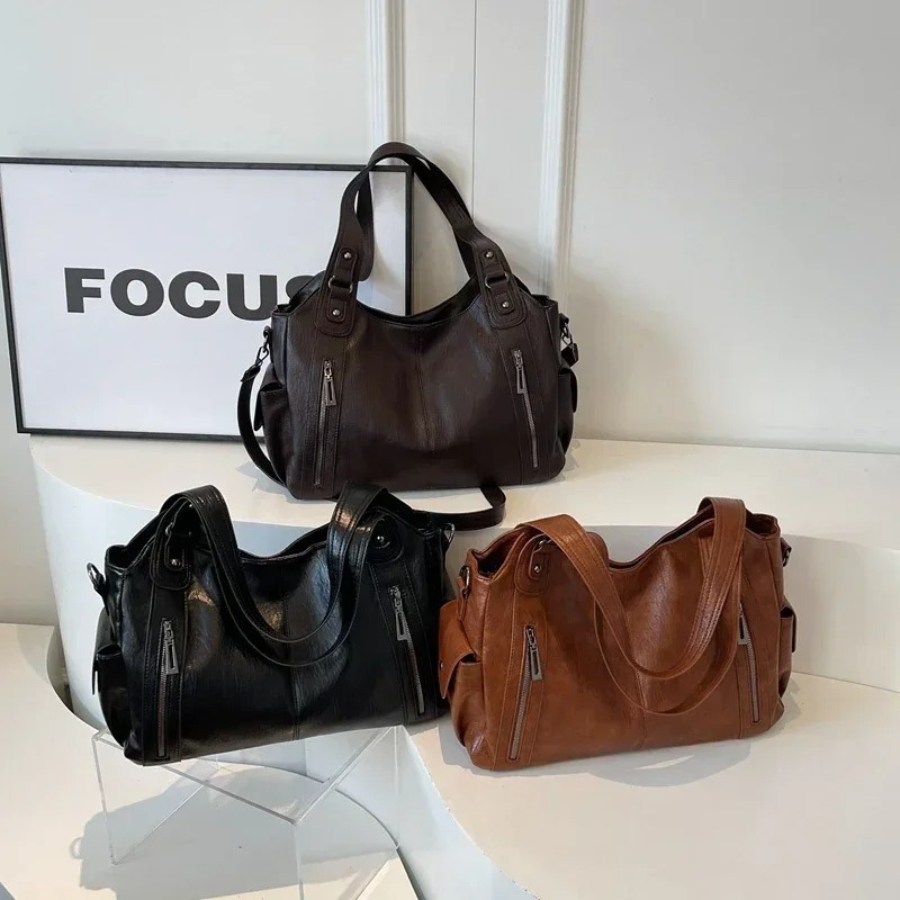 Stylish Luxury Women's Shoulder Bag with Zipper