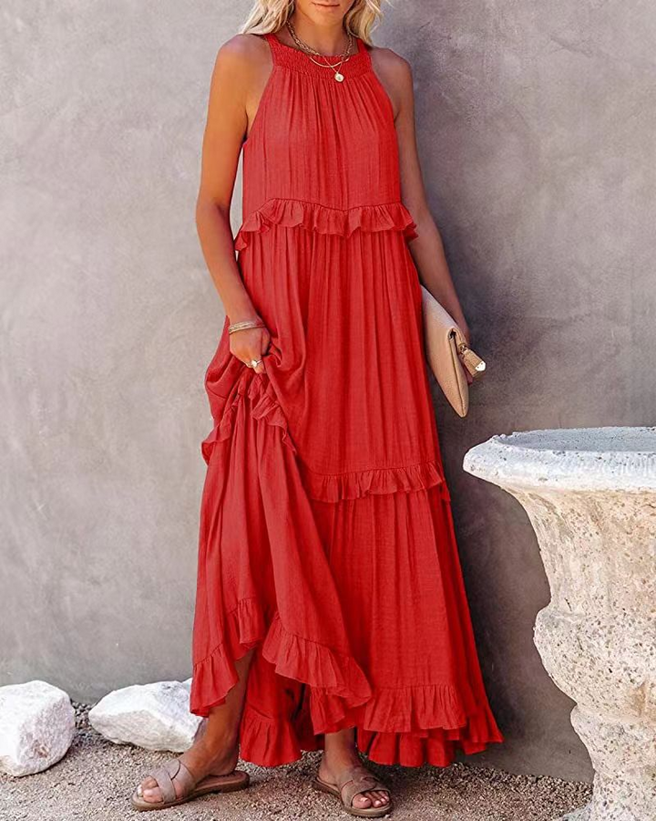 Marcela | Boho Maxi Dress with Ruffles