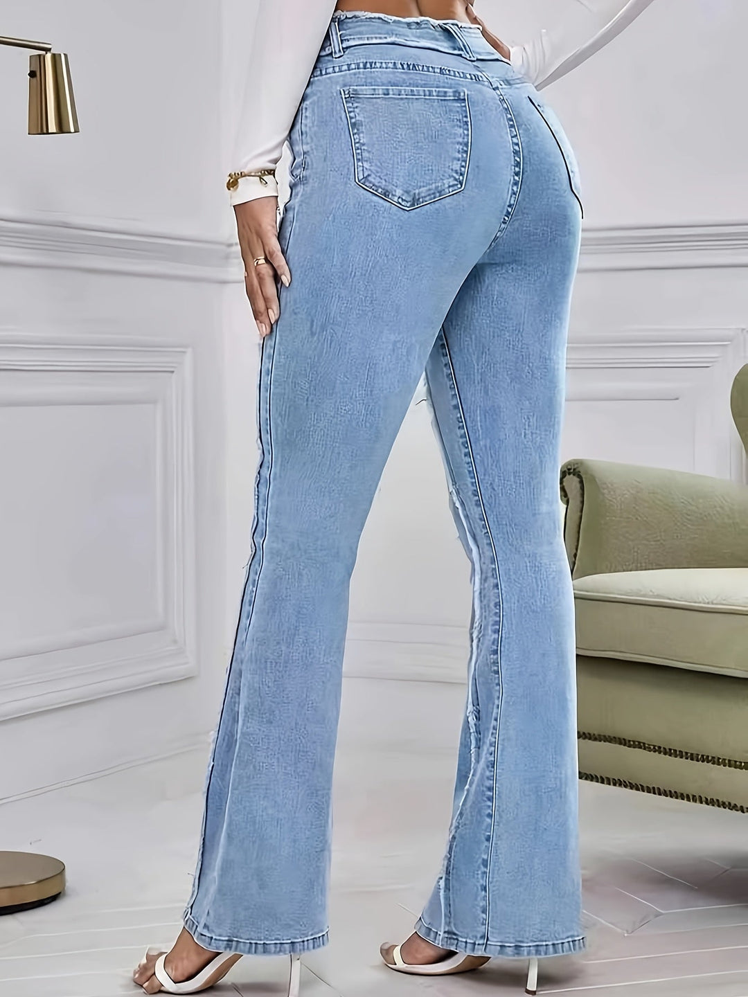 Mayla | Striped High-Waist Jeans
