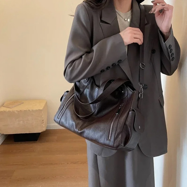 Stylish Luxury Women's Shoulder Bag with Zipper