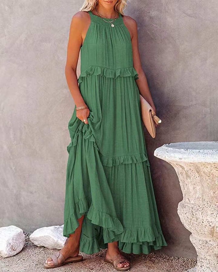 Marcela | Boho Maxi Dress with Ruffles
