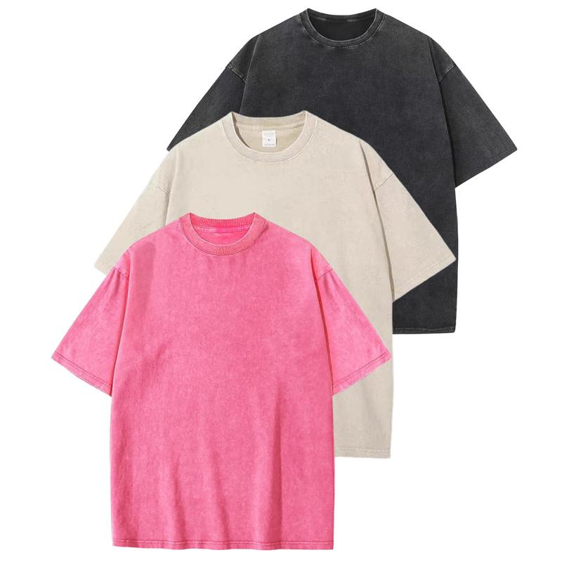 Trendy Women's 3-Pack Oversized T-Shirt Set with Loose Fit
