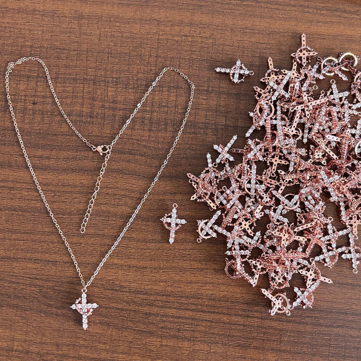 Ava | Luxury Gold Necklace with Cubic Zirconia Cross ✨
