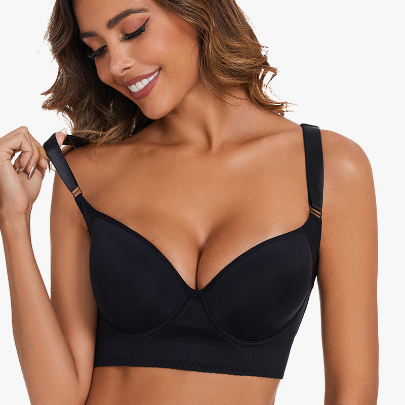 Women's Shaping Bra with Adjustable Straps and Wide Back Closure