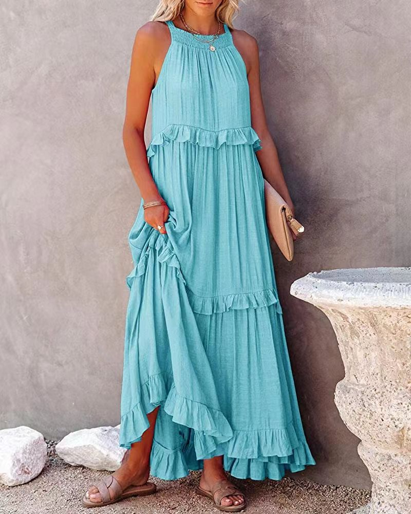 Marcela | Boho Maxi Dress with Ruffles