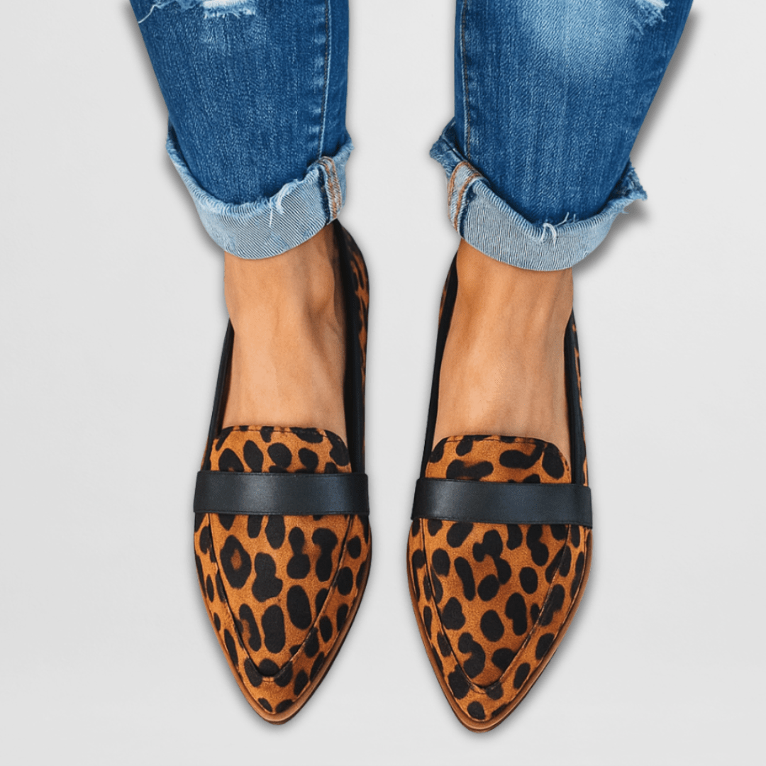 Women's Suede Loafers with Pointed Toe and Comfortable Fit