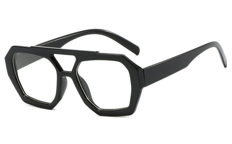 Black with transparent lenses