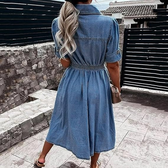 Ashley | Sustainable Denim Dress with Timeless Fit