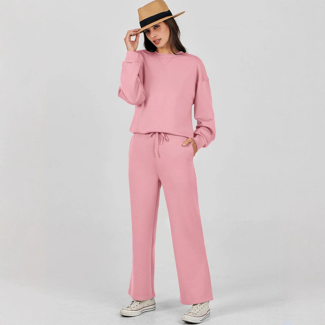 Soft Loungewear Set for Women with Sweater and Wide Joggers