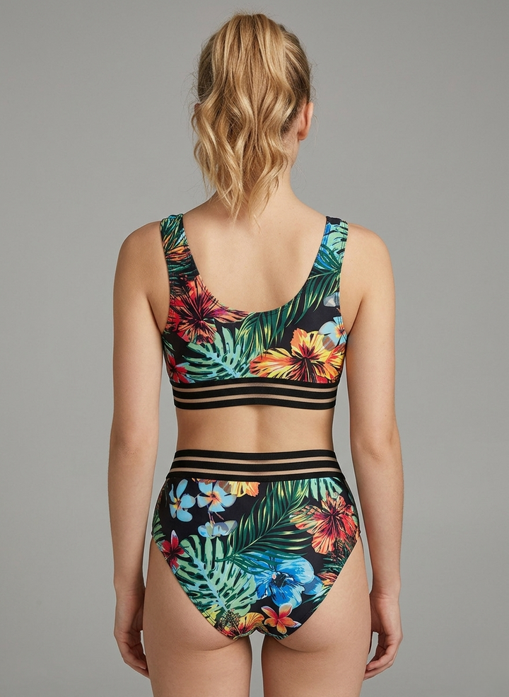Annik | Tropical Bikini with High Waist
