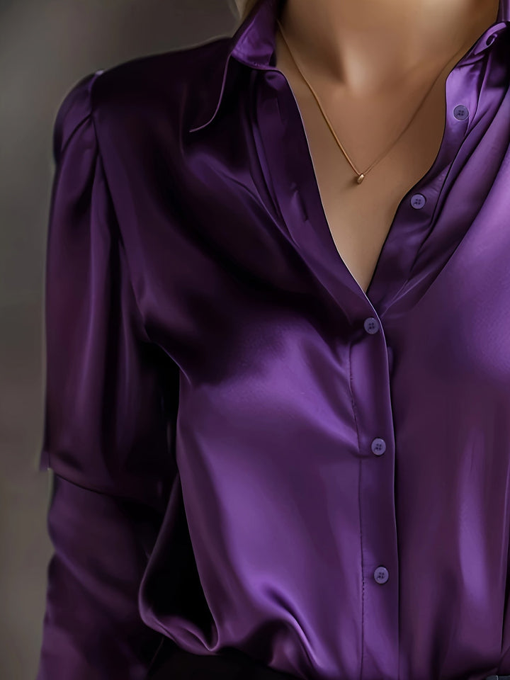 Luxury Blouse for Women with Button Closure and Long Sleeves