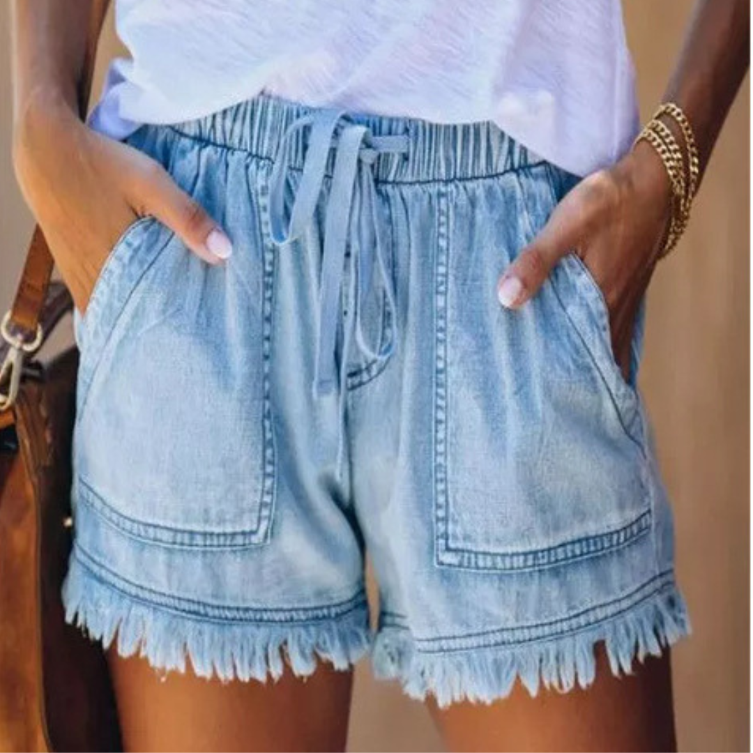 Women's Lightweight Shorts with Pockets and Elastic Waistband