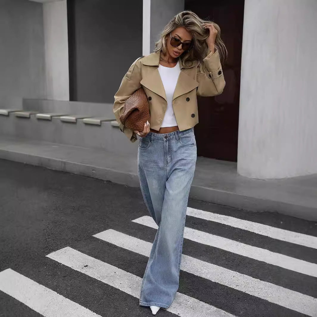 Harper | Elegant Short Women's Trench Coat