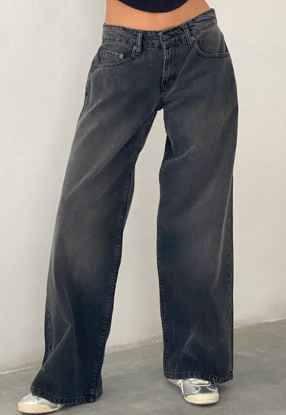 MILA | Stretch Low-Rise Jeans with Wide Legs