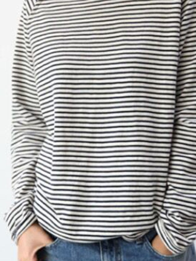 Annabela | Striped Casual Long Sleeve Shirt