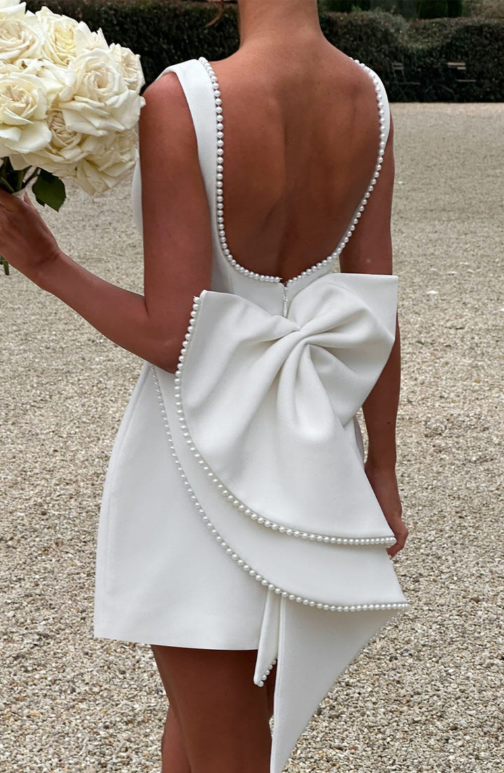 Elegant Women's Cocktail Dress With A-Line And Open Back