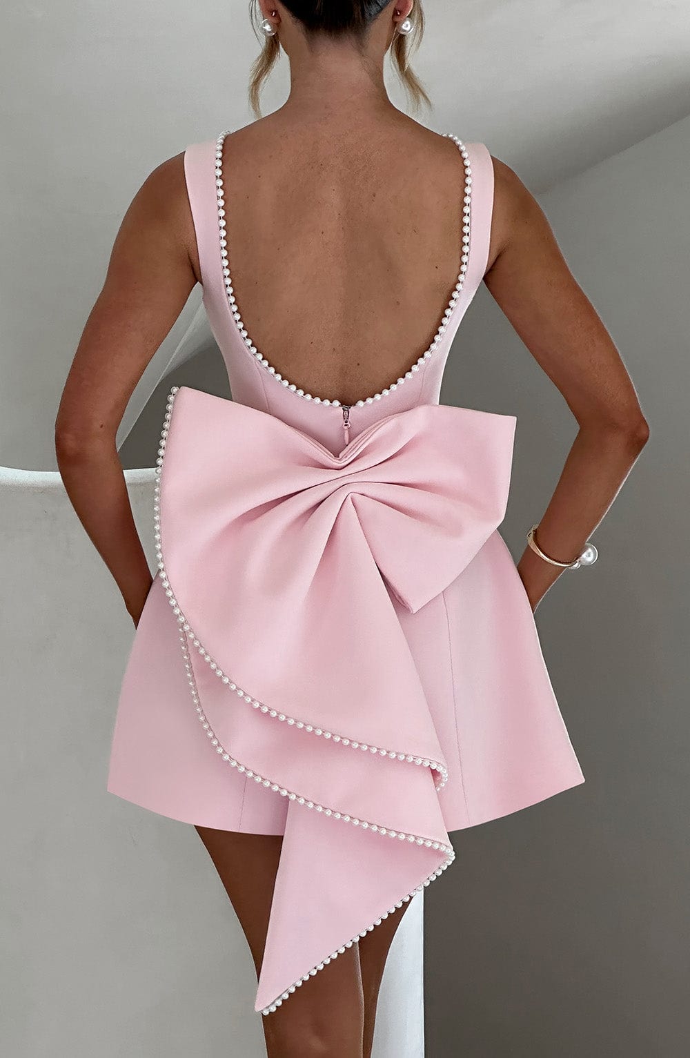 Elegant Women's Cocktail Dress With A-Line And Open Back