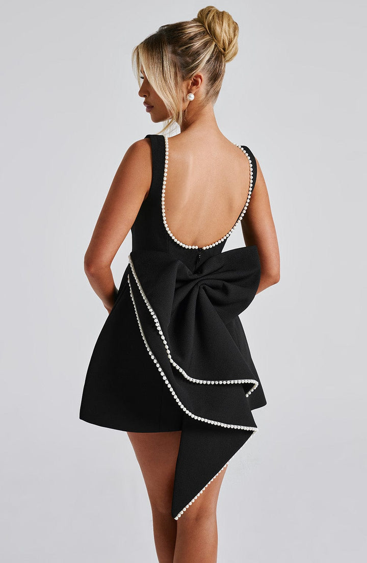 Elegant Women's Cocktail Dress With A-Line And Open Back