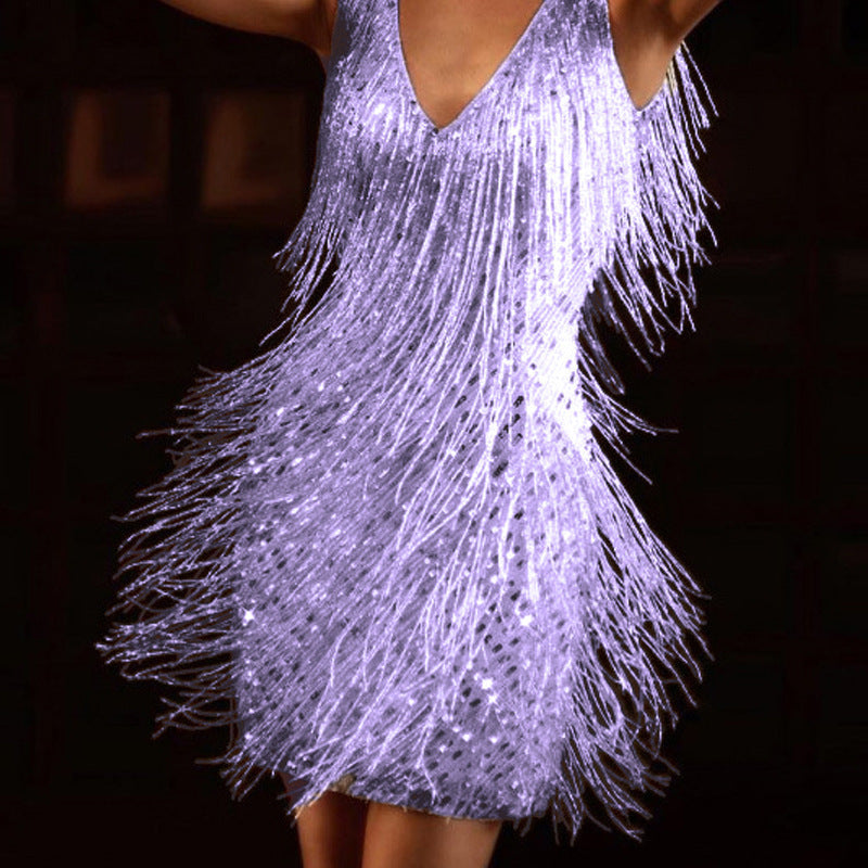 Joana | Elegant Mini Dress with Playful Fringes