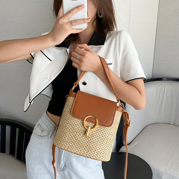 Rhoma | Braided Crossbody Bag with Luxury Clasp