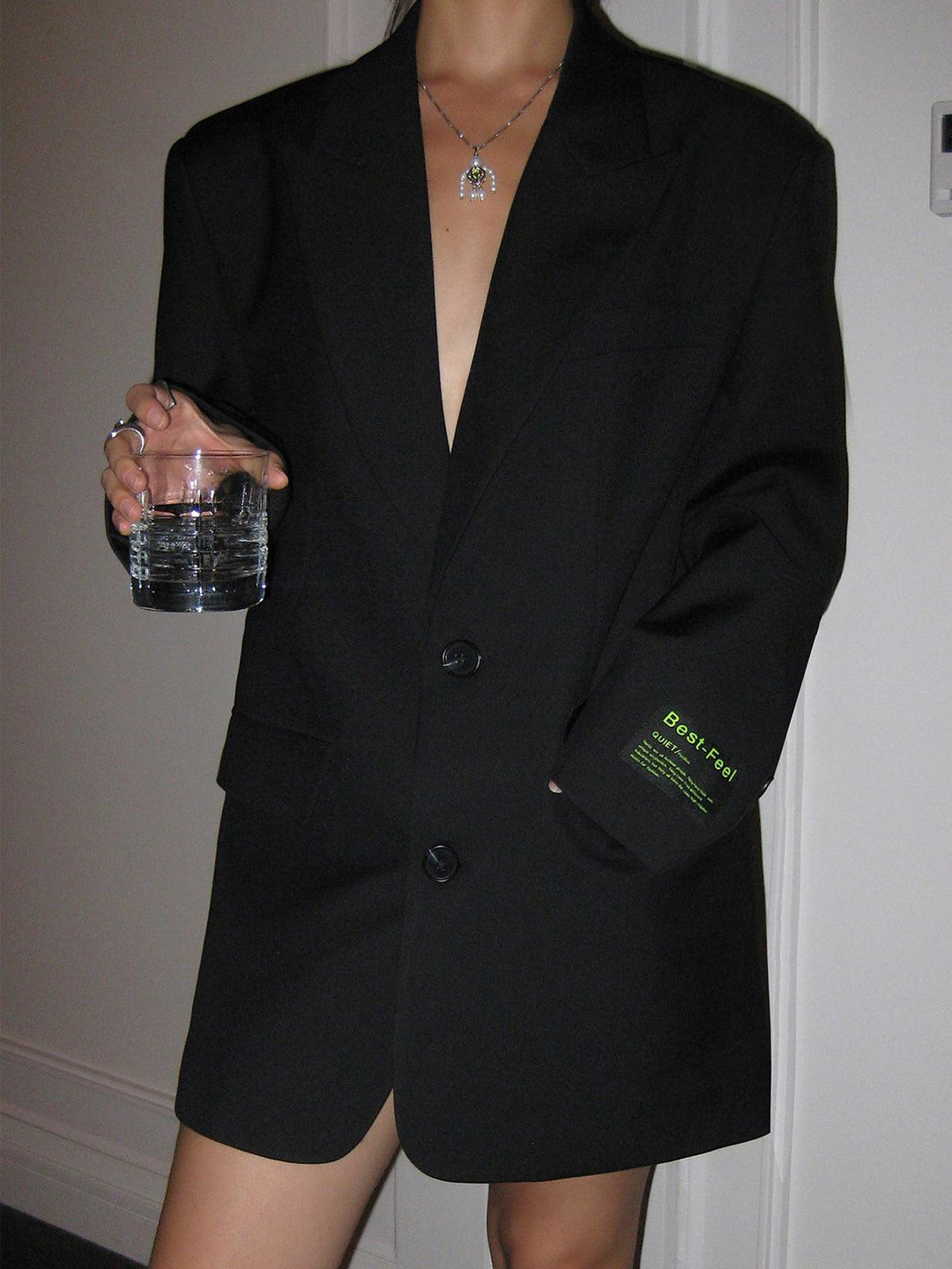 Oversized Blazer Dress for Women with Stylish Shoulder Fit