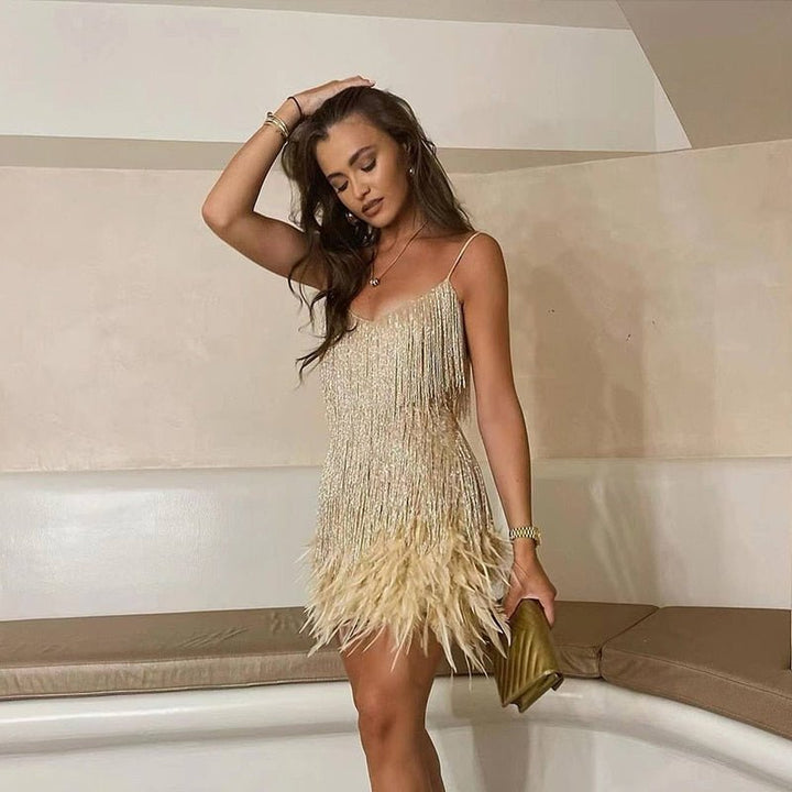 Anna Dress | Stylish Cocktail Dress with Fringe