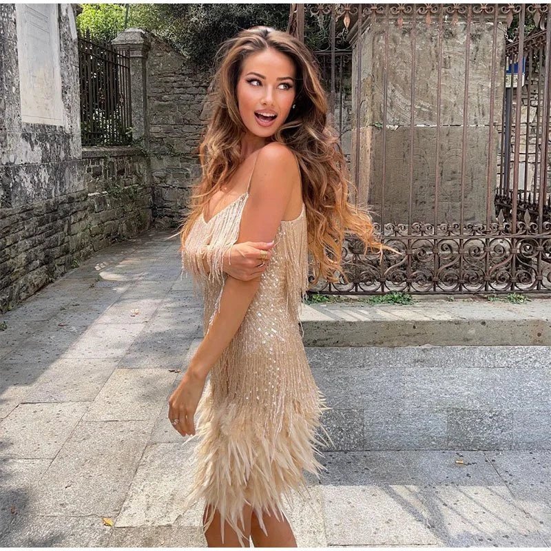 Anna Dress | Stylish Cocktail Dress with Fringe