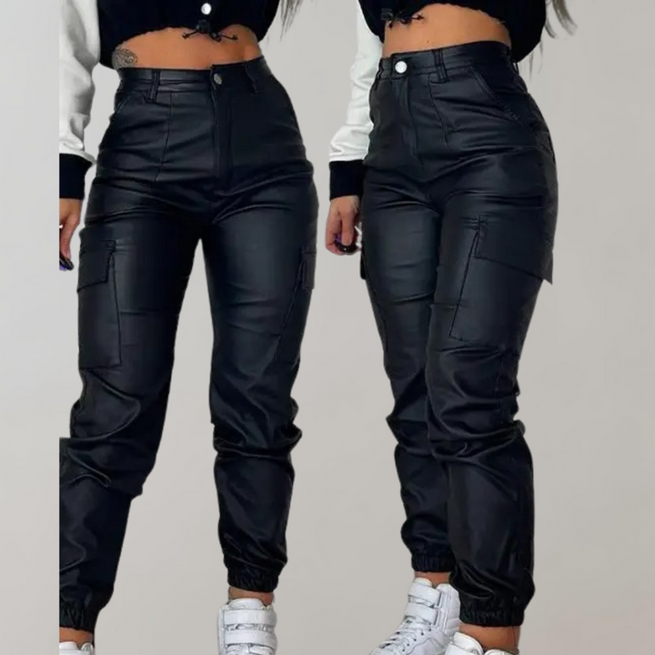 Comfortable Women's Cargo Pants with High Waist and Pockets