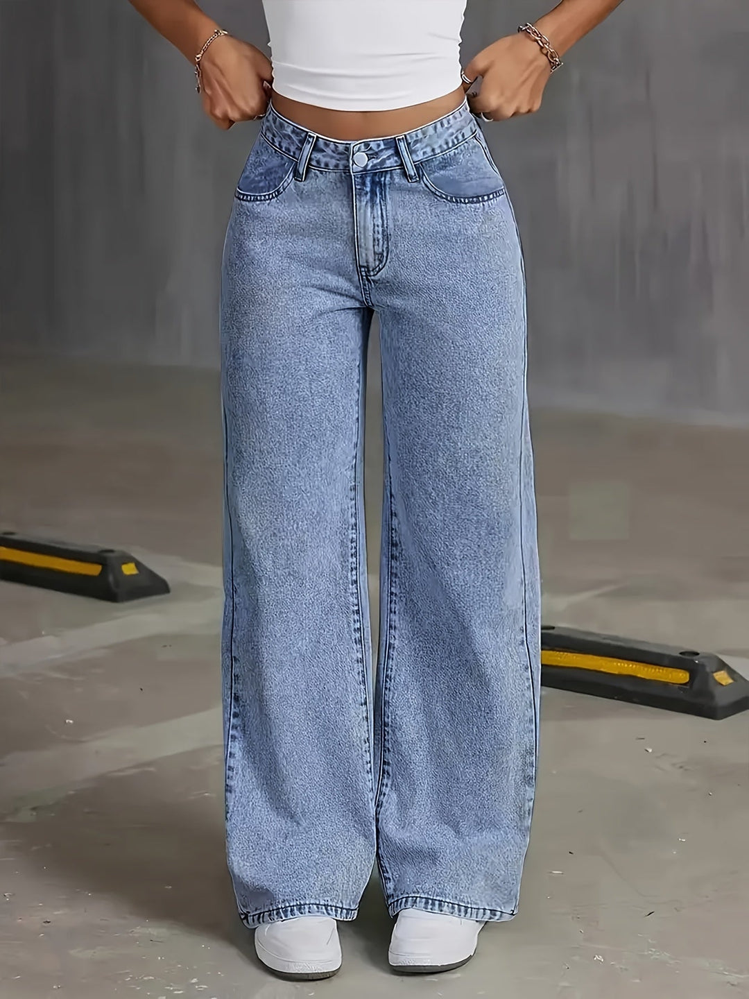 Harriet | Wide Leg Jeans with Vintage Look