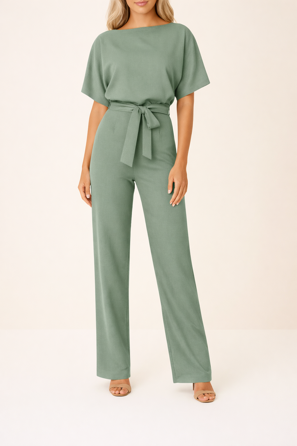 Trendy Women's Jumpsuit with Wide Legs and Waistband