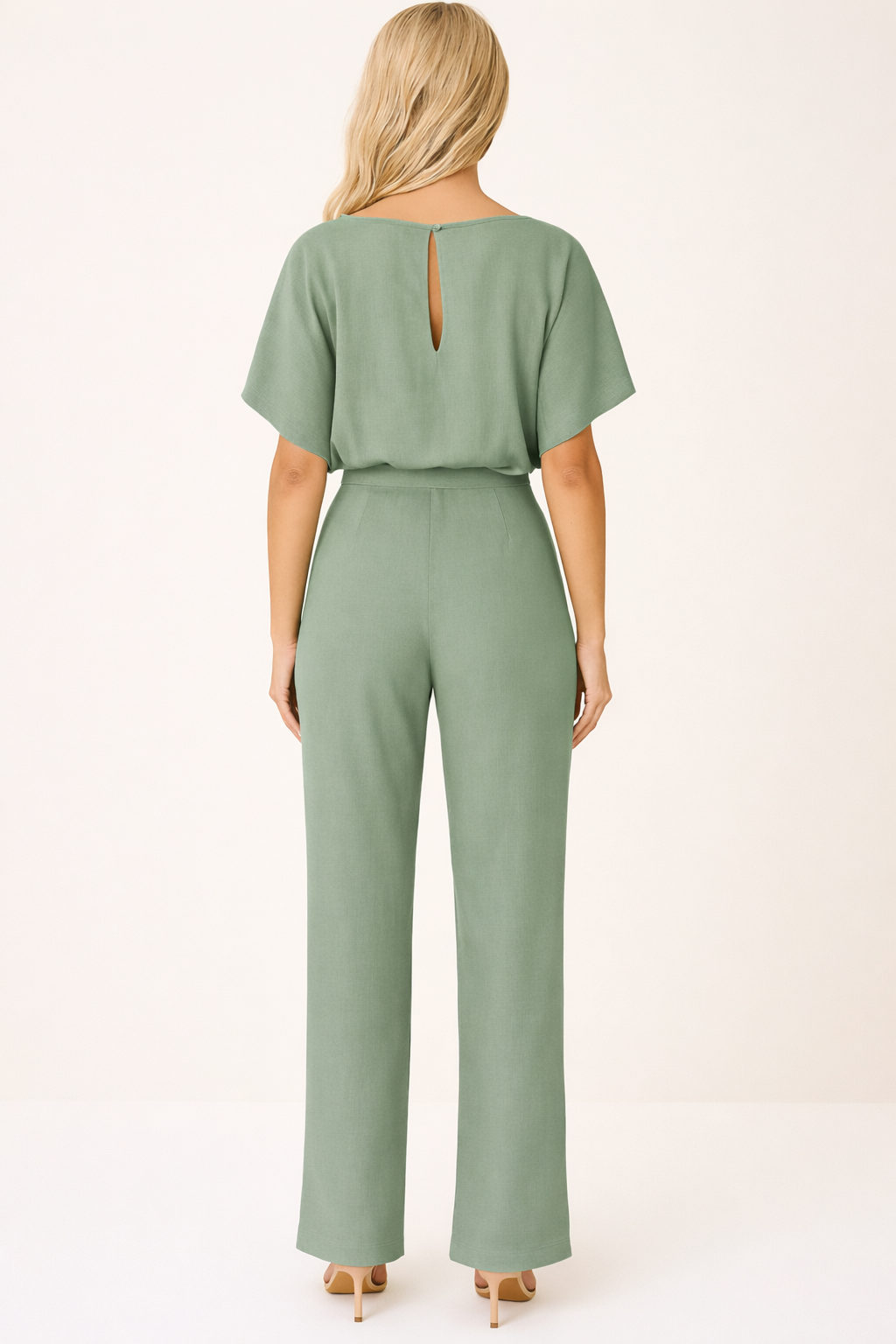 Trendy Women's Jumpsuit with Wide Legs and Waistband