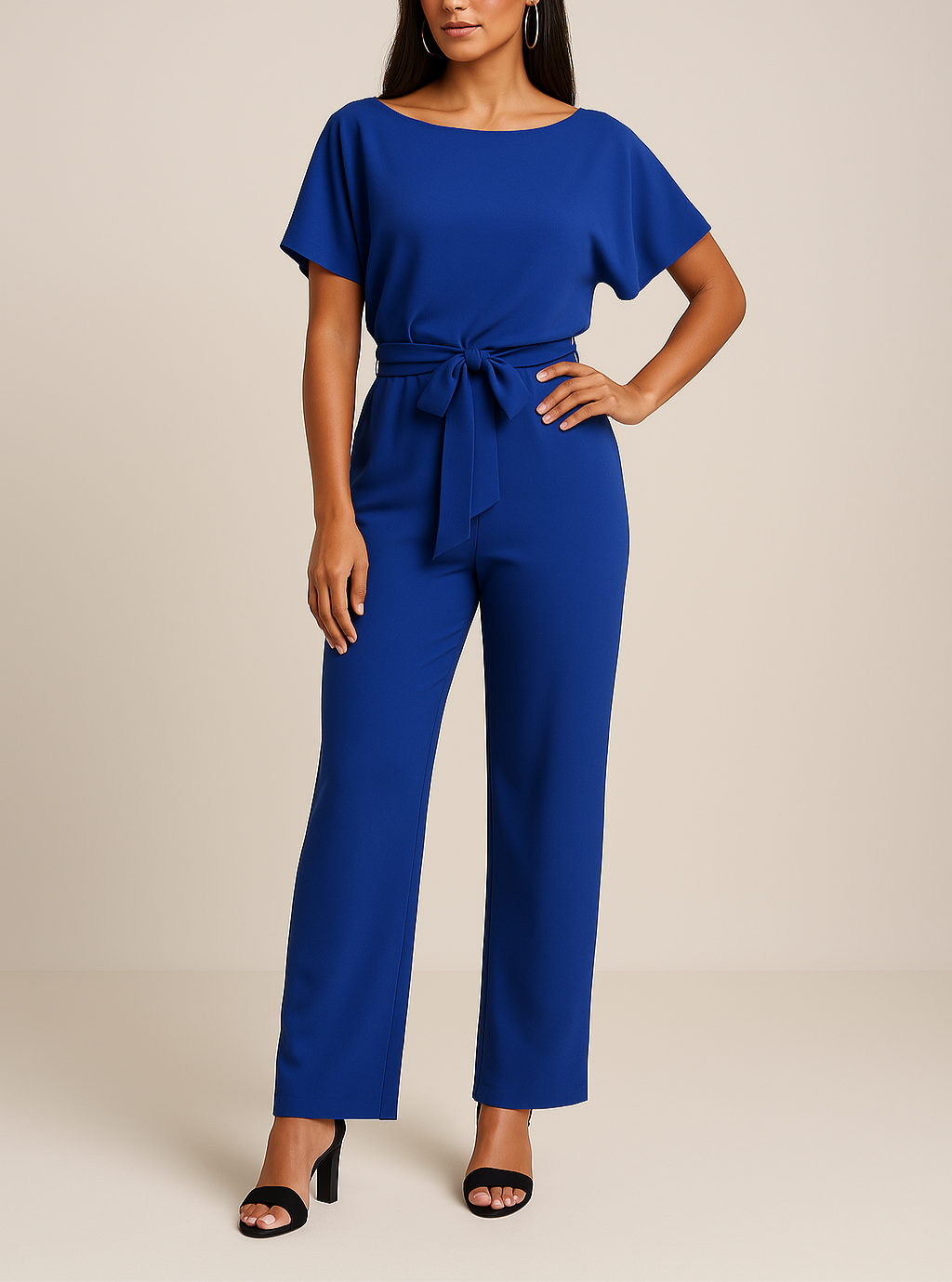 Trendy Women's Jumpsuit with Wide Legs and Waistband
