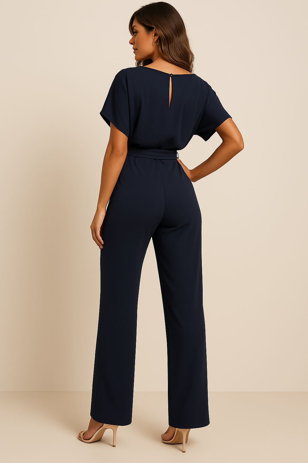 Trendy Women's Jumpsuit with Wide Legs and Waistband