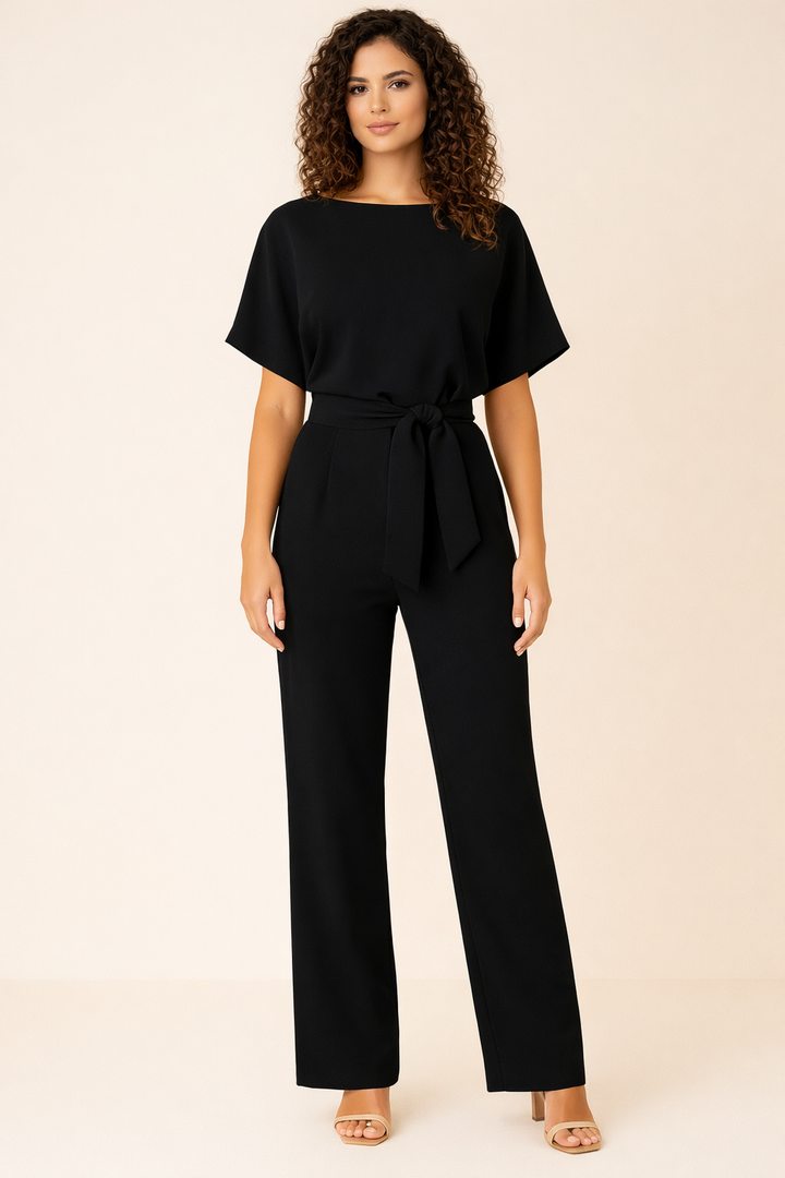 Trendy Women's Jumpsuit with Wide Legs and Waistband