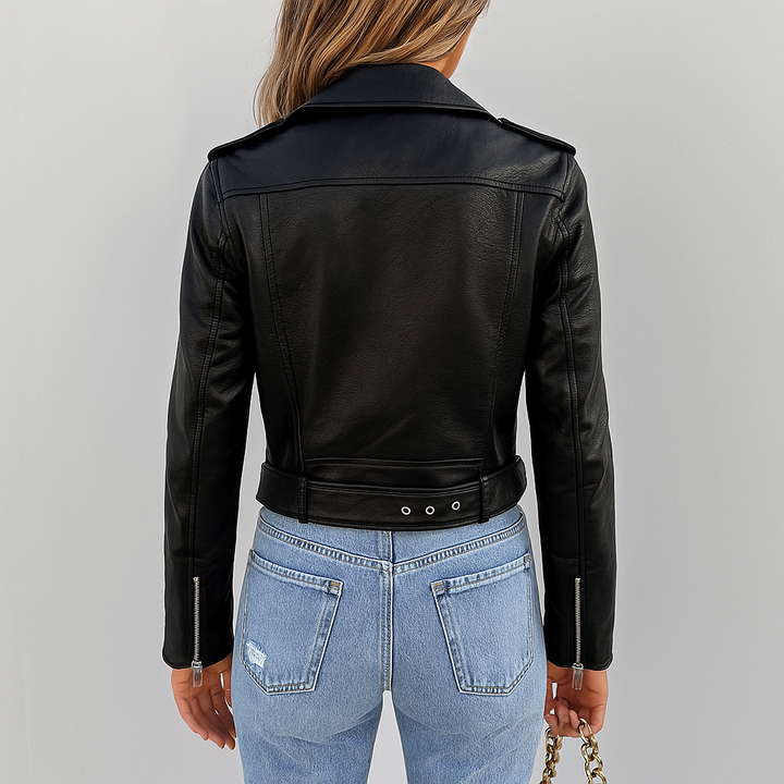 Miriam | Classic Leather Biker Jacket