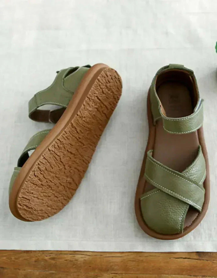 Andreja | Comfortable Closed Sandals with Cross Straps