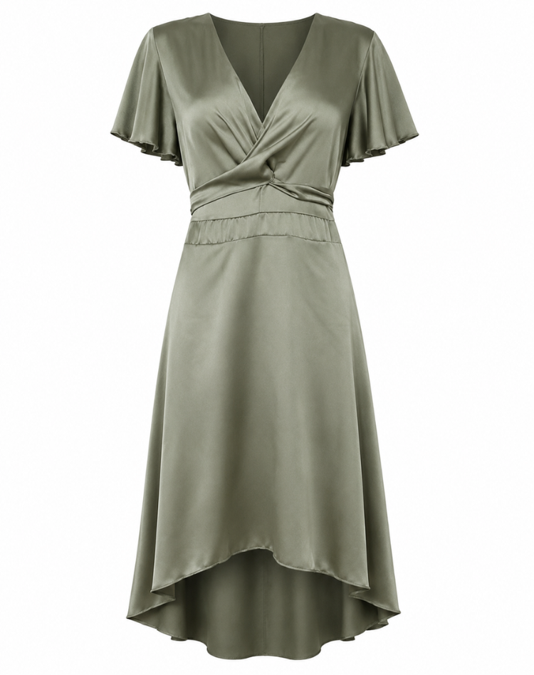 Midi Dress for Women with Bow Details and Comfortable Fit