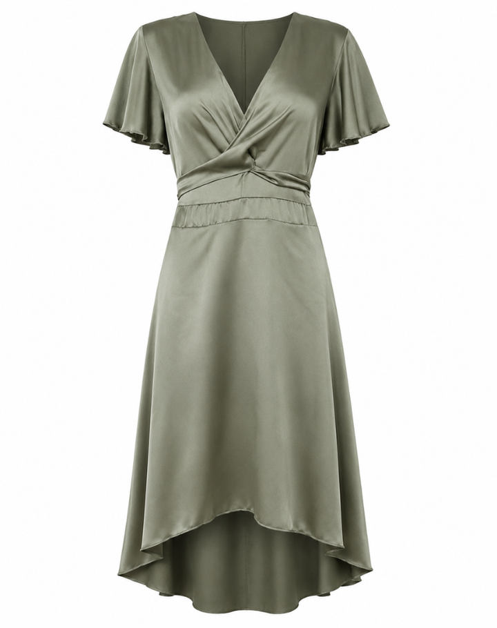 Midi Dress for Women with Bow Details and Comfortable Fit