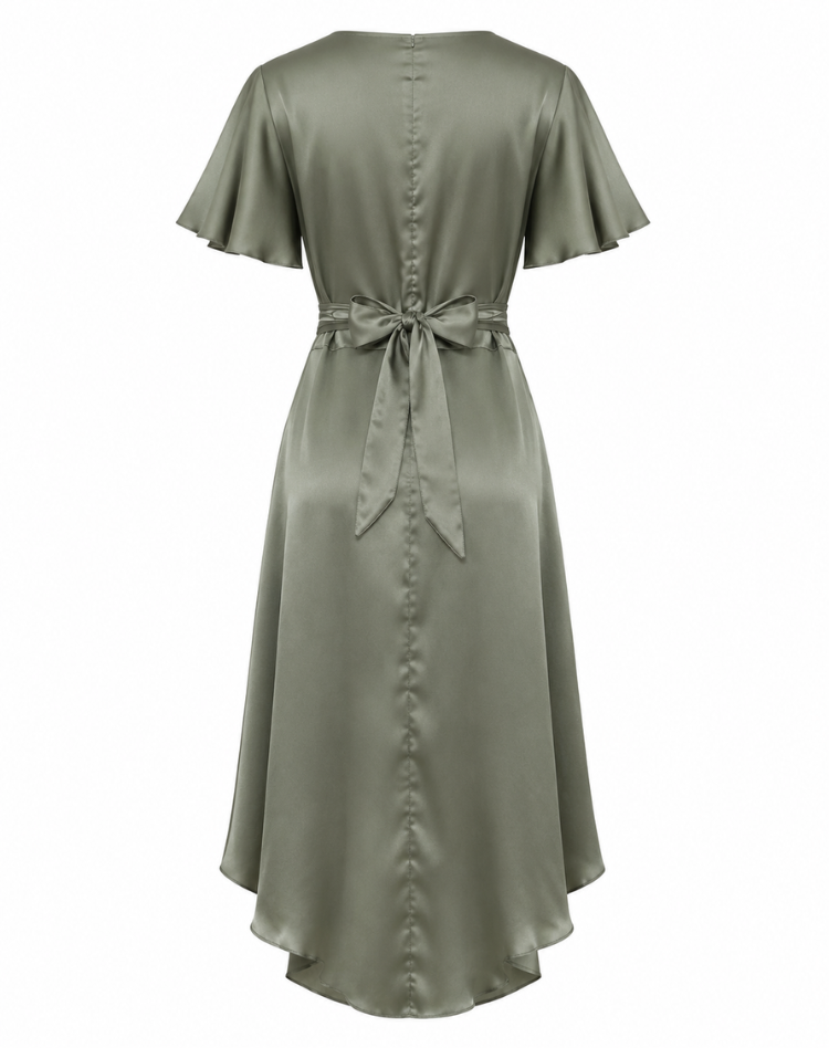 Midi Dress for Women with Bow Details and Comfortable Fit