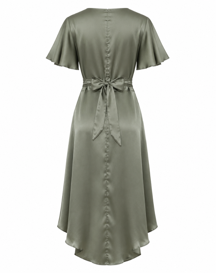Midi Dress for Women with Bow Details and Comfortable Fit