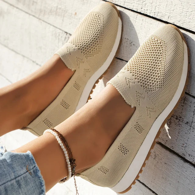 Breathable Slip-On Shoes for Women with Lightweight Sole