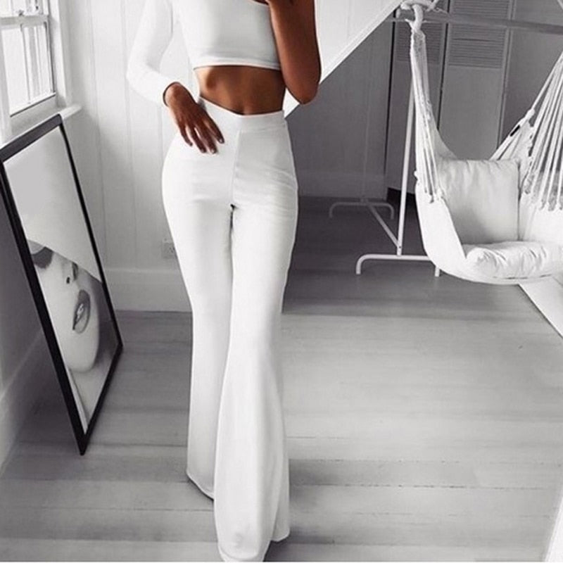 Viviann | Elegant High Waist Flared Pants Set