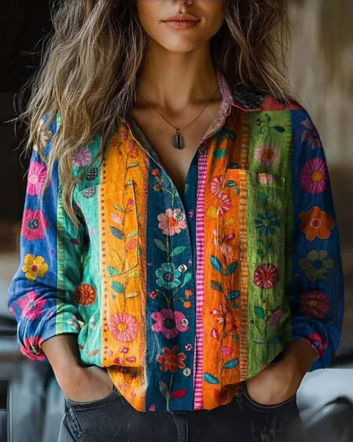 Multicolored / Flowers / 3XL