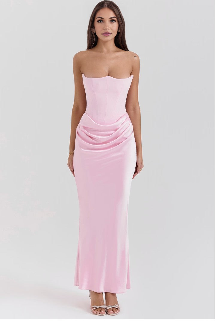 Youri | Strapless Gala Dress Evening Dress with Corset Detail