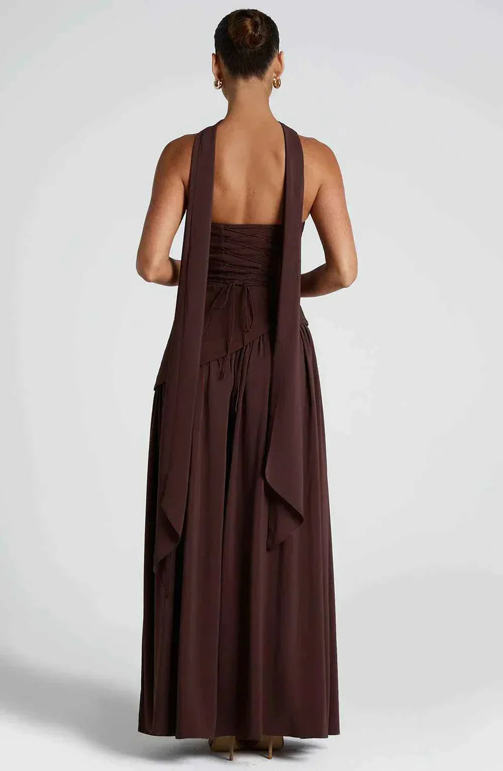 Luxury Maxi Evening Dress with Shawl and Strapless Neckline